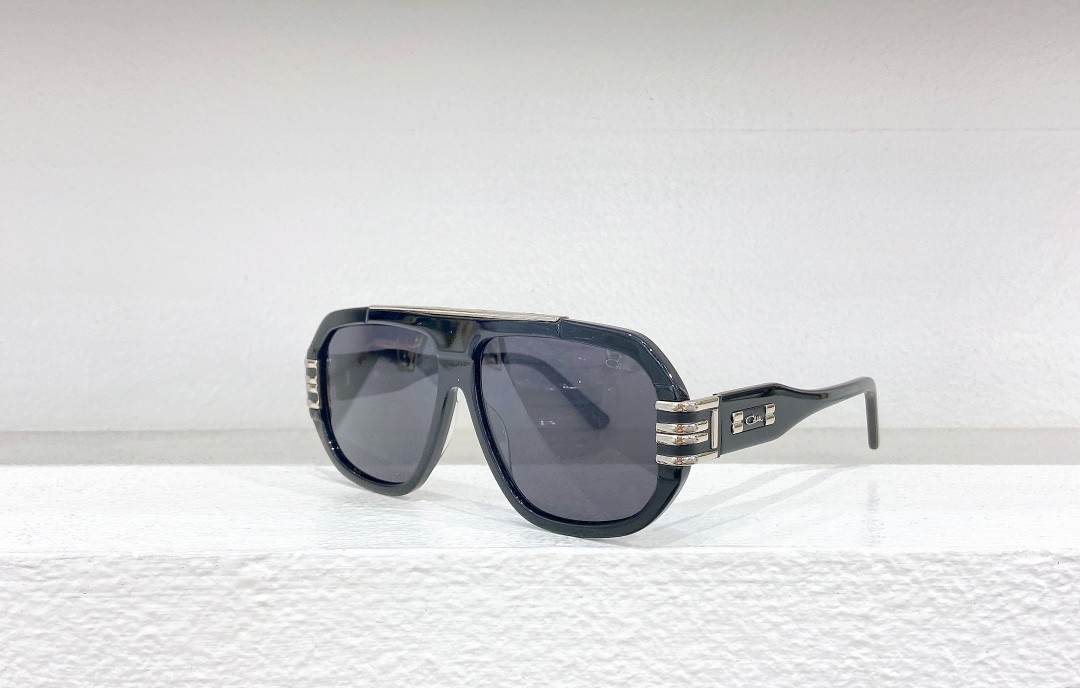 Cazal MOD.882 Black Silver Dark Grey Retro Double Bridge Unisex 61-14-140