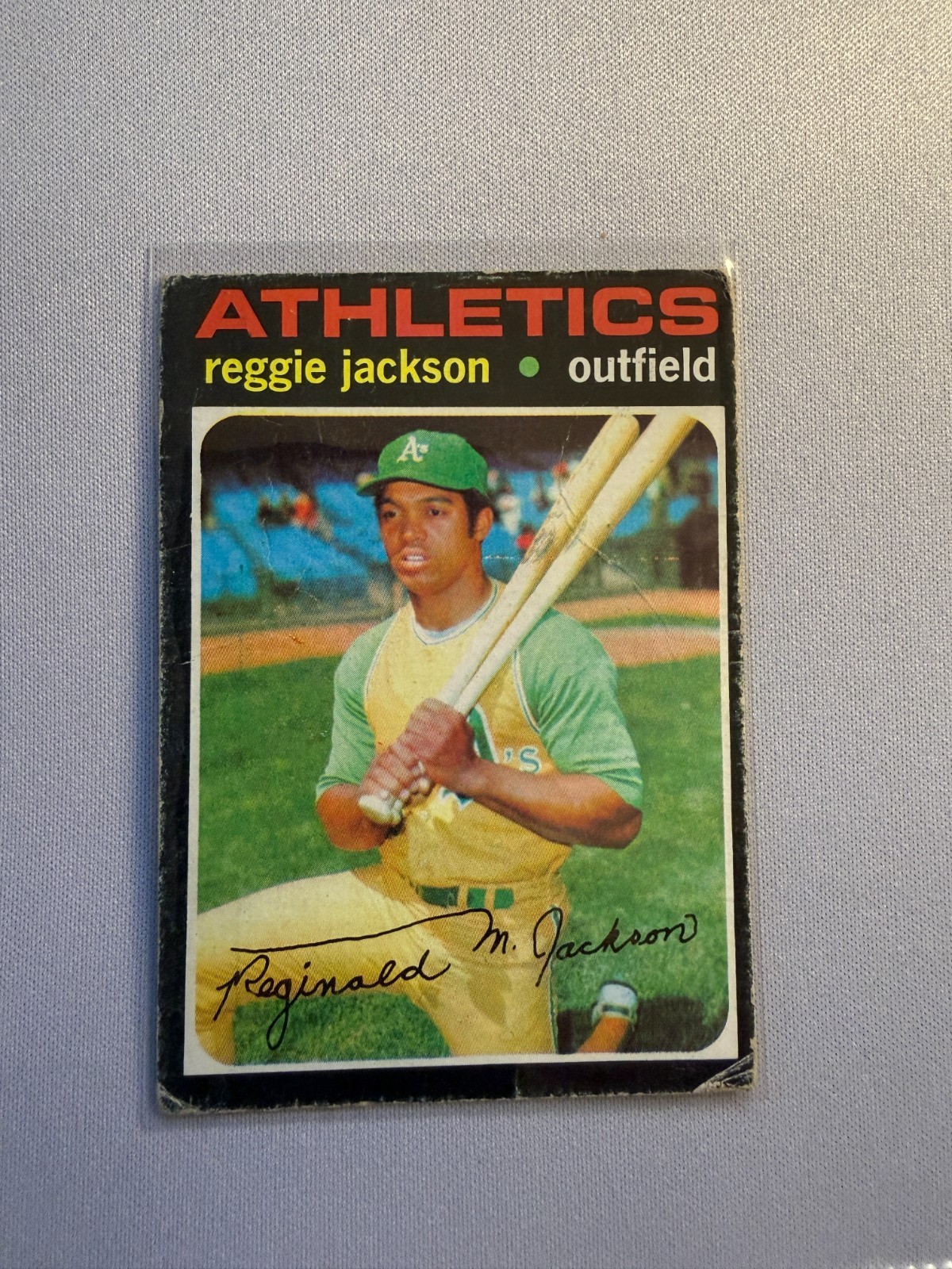1971 Topps #20 Reggie Jackson Oakland Athletics HOF Vintage Baseball Card VG 1971 Topps #20 Reggie Jackson Oakland Athletics HOF Vintage Baseball Card VG