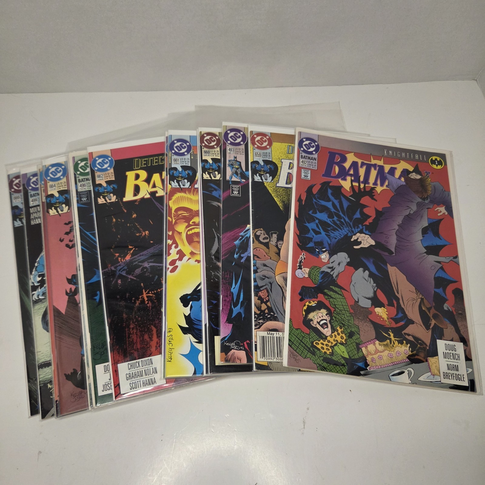 Batman Knightfall #1-10, 12, 15-18 Comic Lot 1993 DC Comics - 15 Total Batman Knightfall #1-10, 12, 15-18 Comic Lot 1993 DC Comics - 15 Total