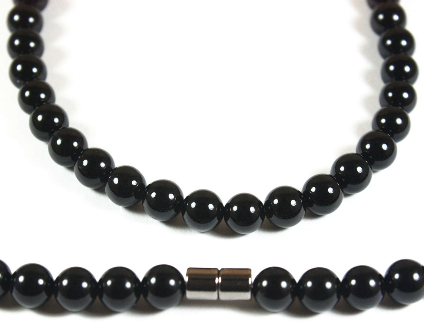 Indestructible Black Onyx Necklace 6-18mm With Magnet Clasp 19/24/30 inches Indestructible Black Onyx Necklace 6-18mm With Magnet Clasp 19/24/30 inches