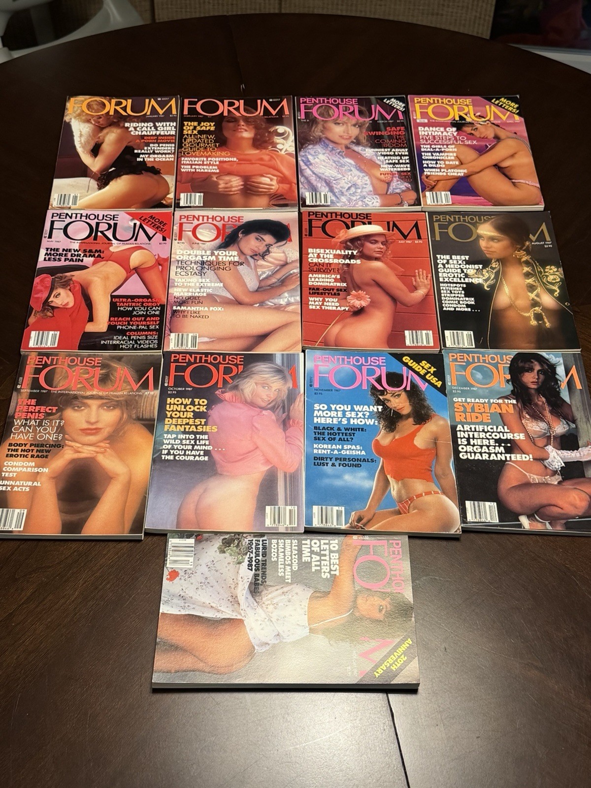Vintage Penthouse Forum Magazine 1987 Complete Full Year Run 13 Issues Set