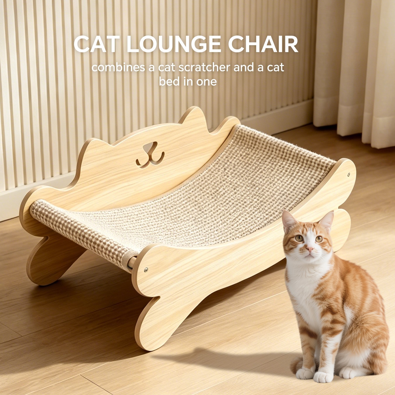 Cat Scratcher Bed for Indoor Cats - 23.6\