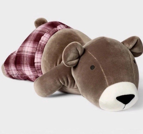 Target x Hollister Boxer Short Brown Bear Weighted Plush Pillowfort 2026 In Hand