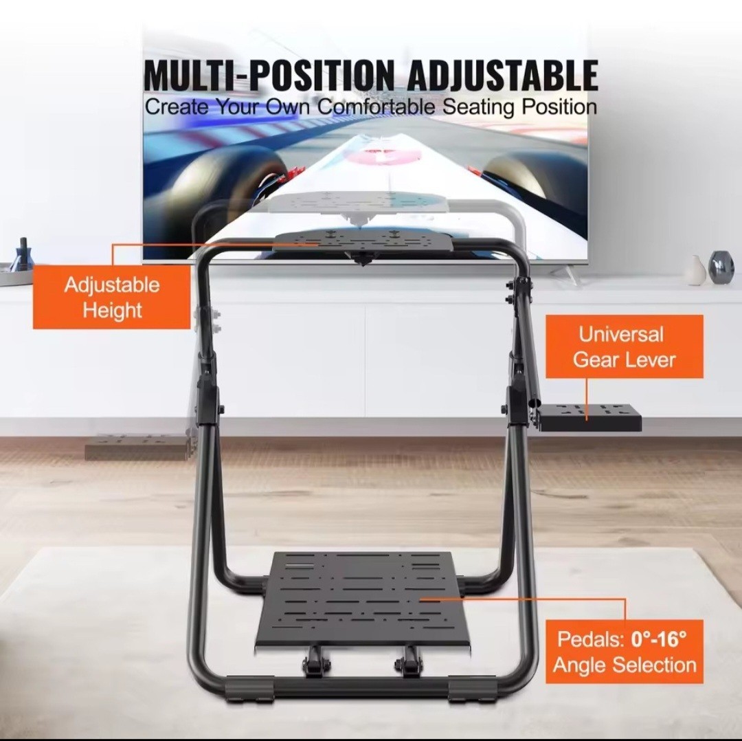 VEVOR Racing Wheel Simulator Stand Adjustable & Foldable-Logitech & Thrustmaster VEVOR Racing Wheel Simulator Stand Adjustable & Foldable-Logitech & Thrustmaster