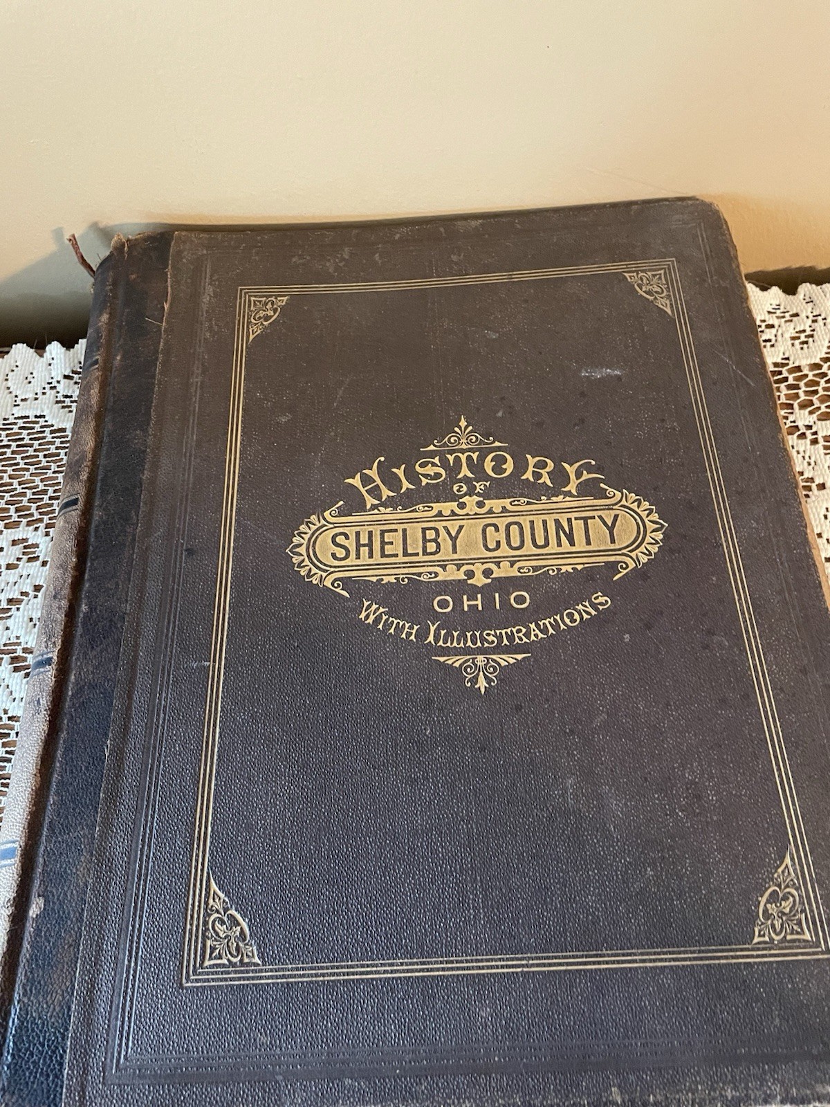 1883 History of Shelby County Ohio Illustrated Original Sutton Pioneer Genealogy