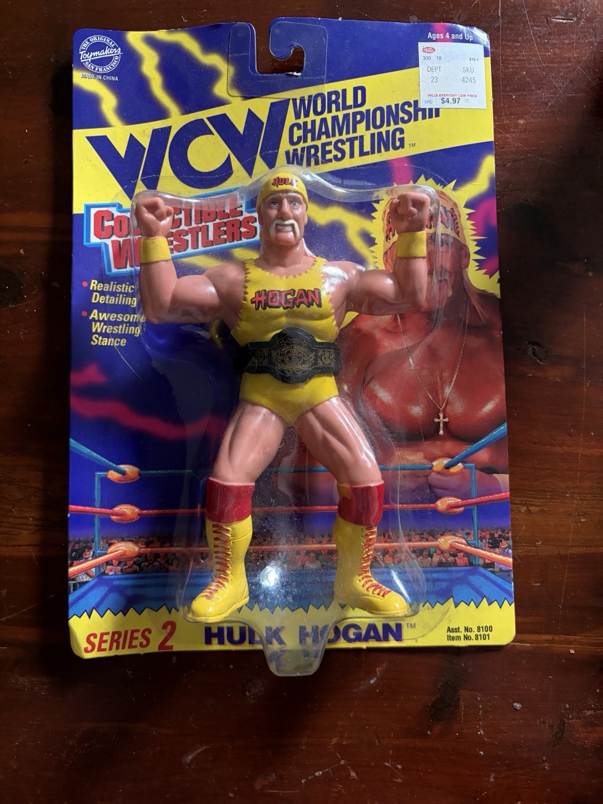 WCW WWE Hulk Hogan Series 2 World Championship 1994 Wrestling Vintage Rare WCW WWE Hulk Hogan Series 2 World Championship 1994 Wrestling Vintage Rare