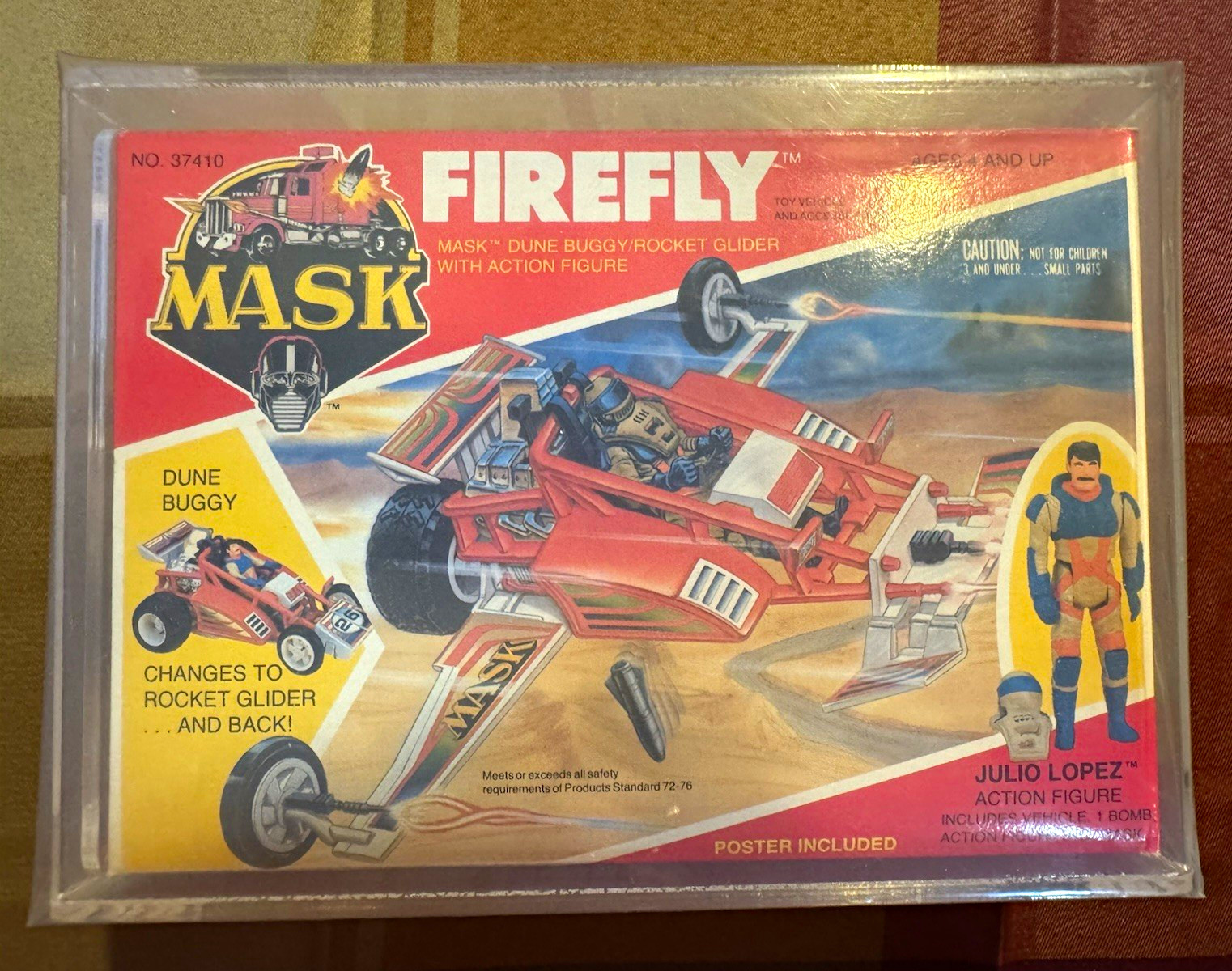 1986 Kenner M.A.S.K. Firefly w/ Julio Lopez Boxed Vehicle CAS 80 Graded 1986 Kenner M.A.S.K. Firefly w/ Julio Lopez Boxed Vehicle CAS 80 Graded