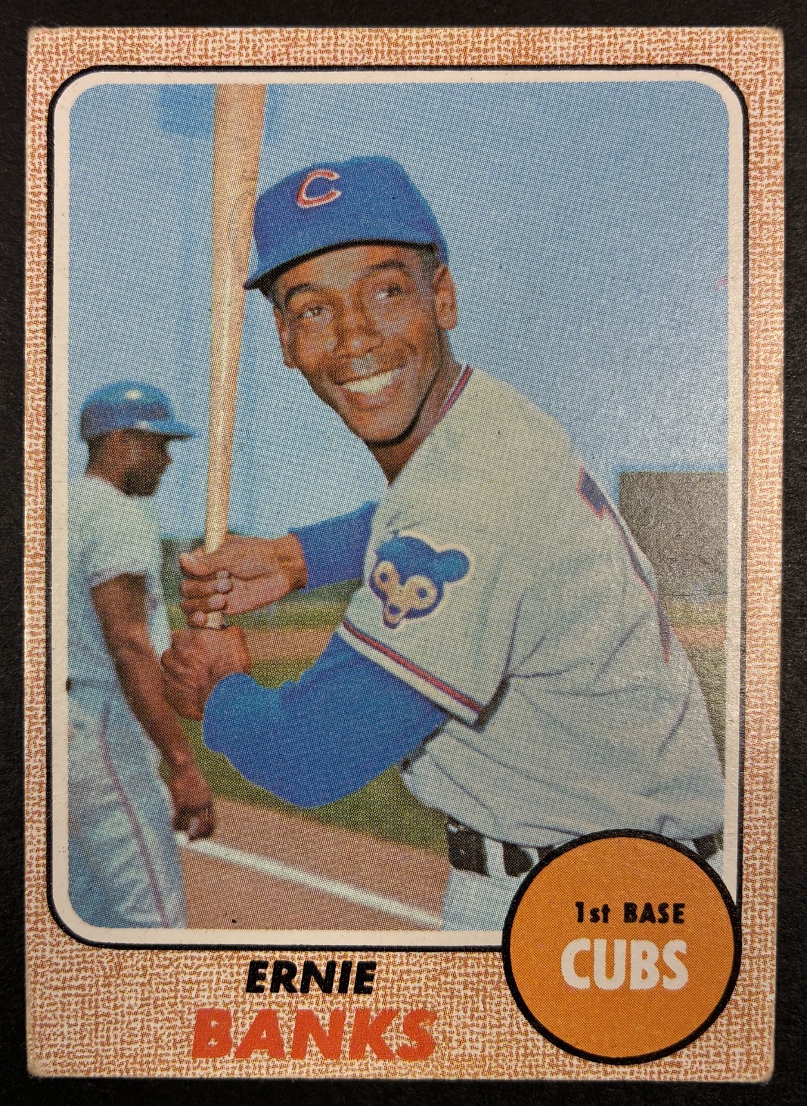 ERNIE BANKS 1968 Topps #355. Chicago Cubs. HOF. 2-time NL MVP.
