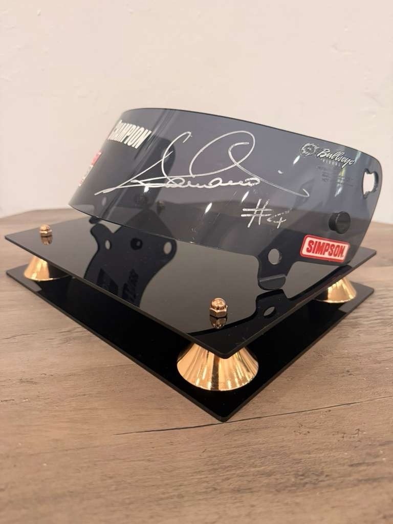 ORIGINAL SIGNED ALEX ZANARDI HELMET VISOR JSA authentication