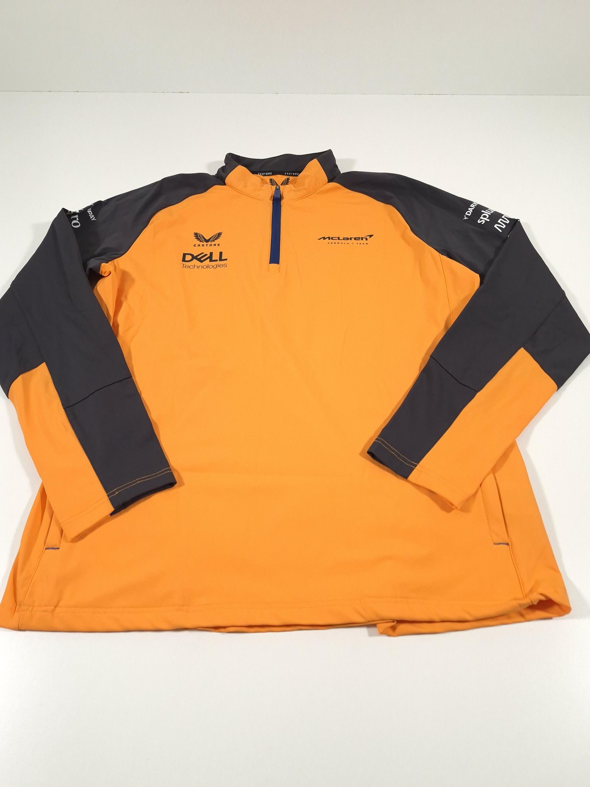 Castore McLaren F1 Team Quarter Zip Pullover Jacket Men's Large Orange