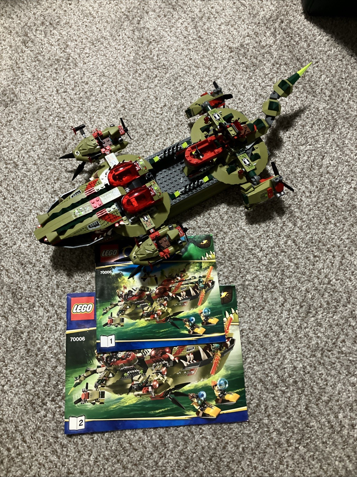 LEGO Legends of CHIMA: Cragger\'s Command Ship (70006) 99% Complete w/Manual