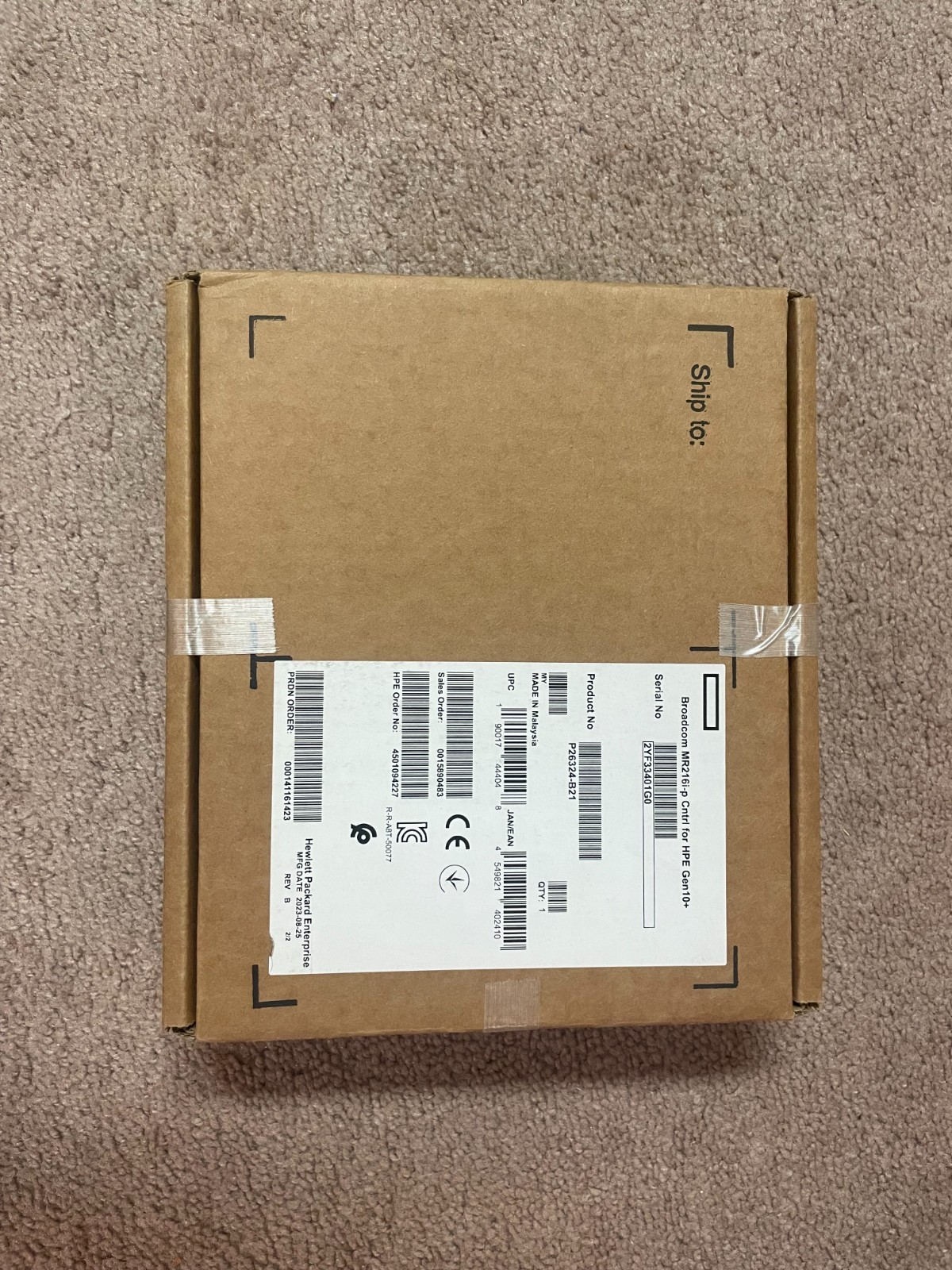 HPE Broadcom MR216I-p Cntrl for HPE Gen10+ HPE Broadcom MR216I-p Cntrl for HPE Gen10+