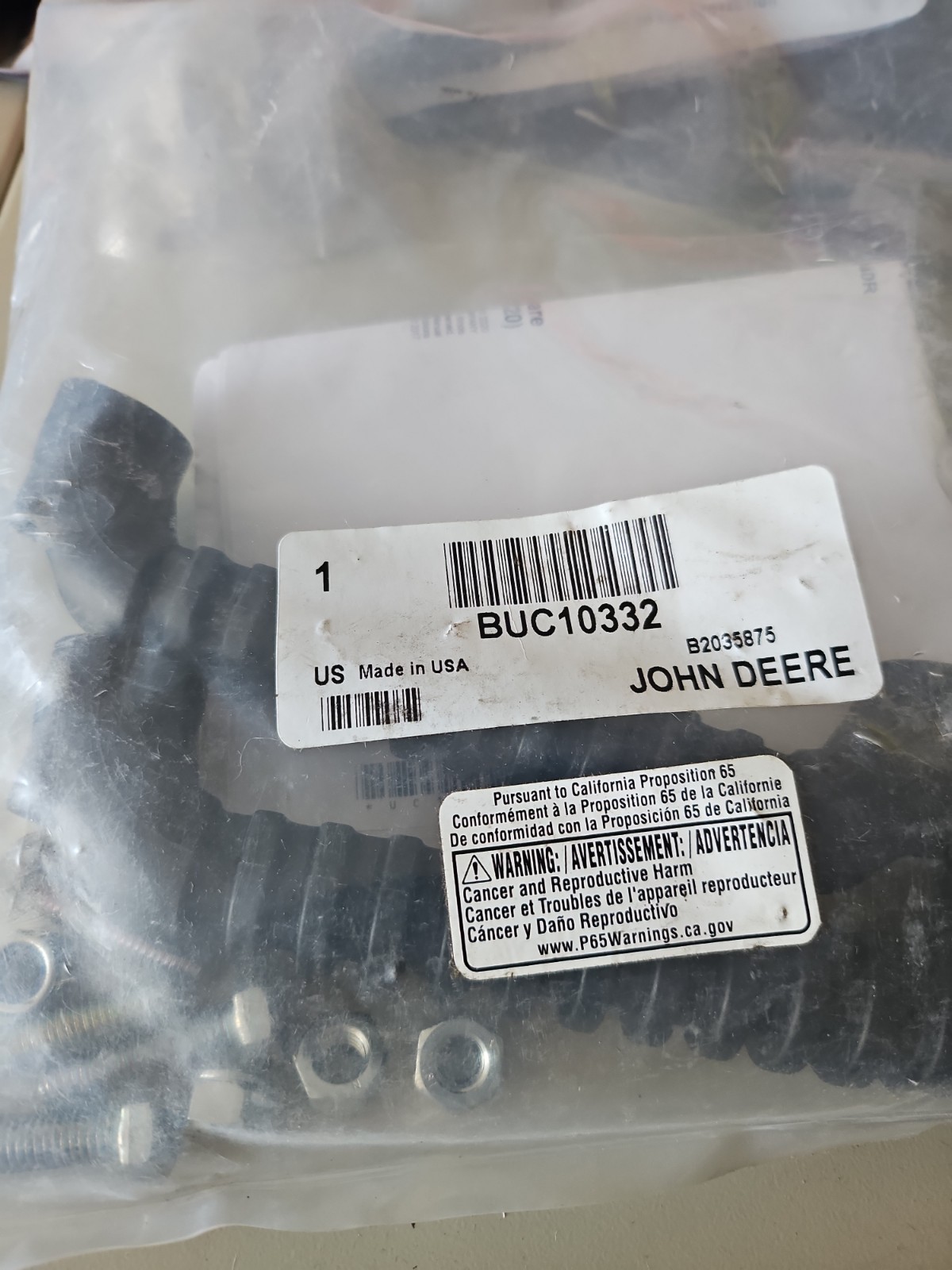 NEW John Deere OEM Mower Footrest Kit - BUC10332