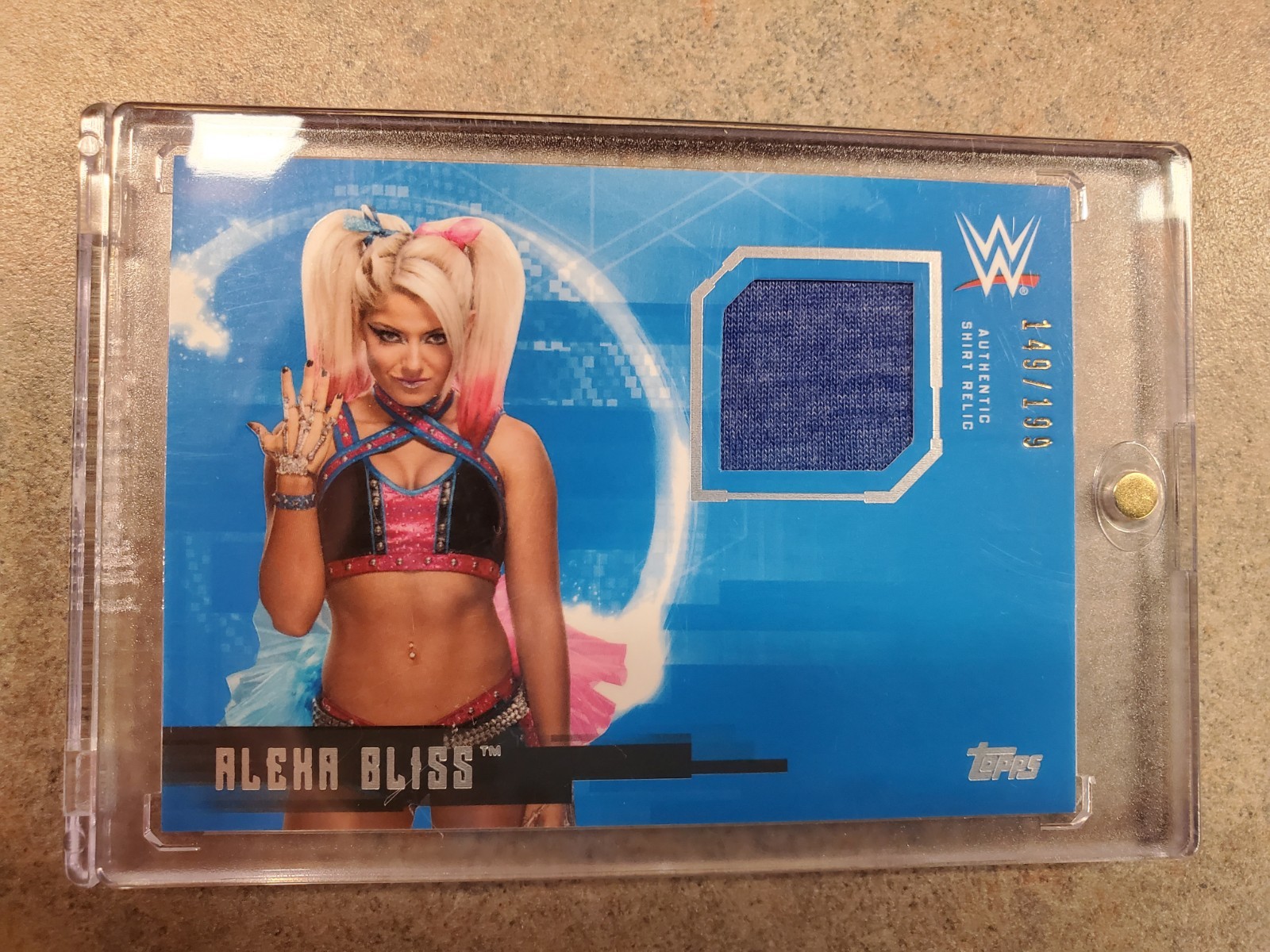 Alexa Bliss Topps 2017 WWE Undisputed Relics Shirt Relic /199 UR-AB Blue