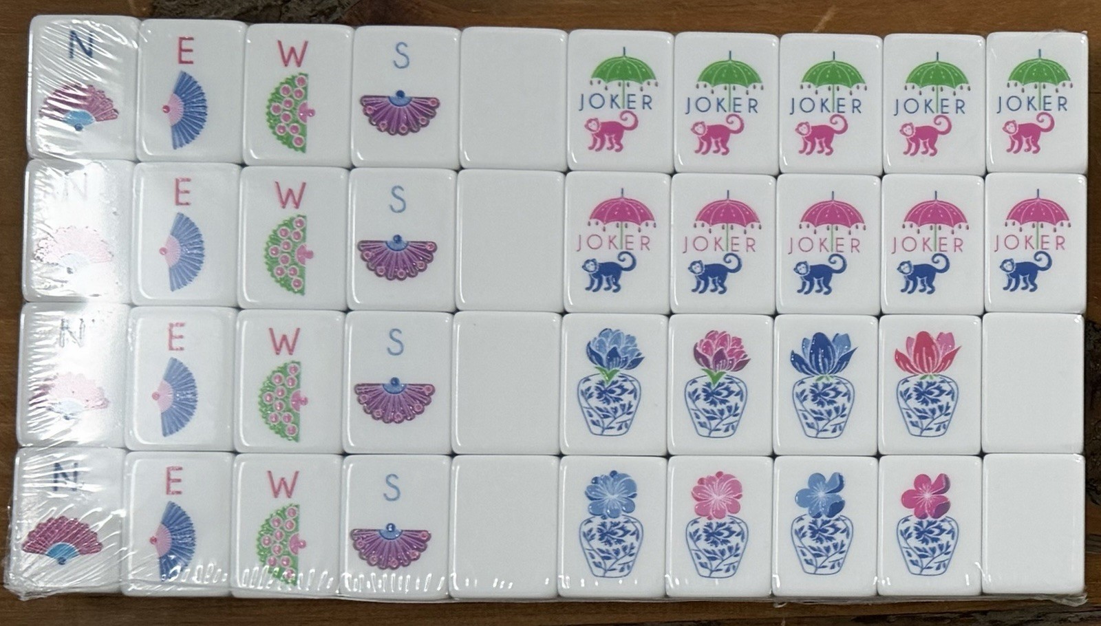 Monkey Umbrella American mahjong tiles
