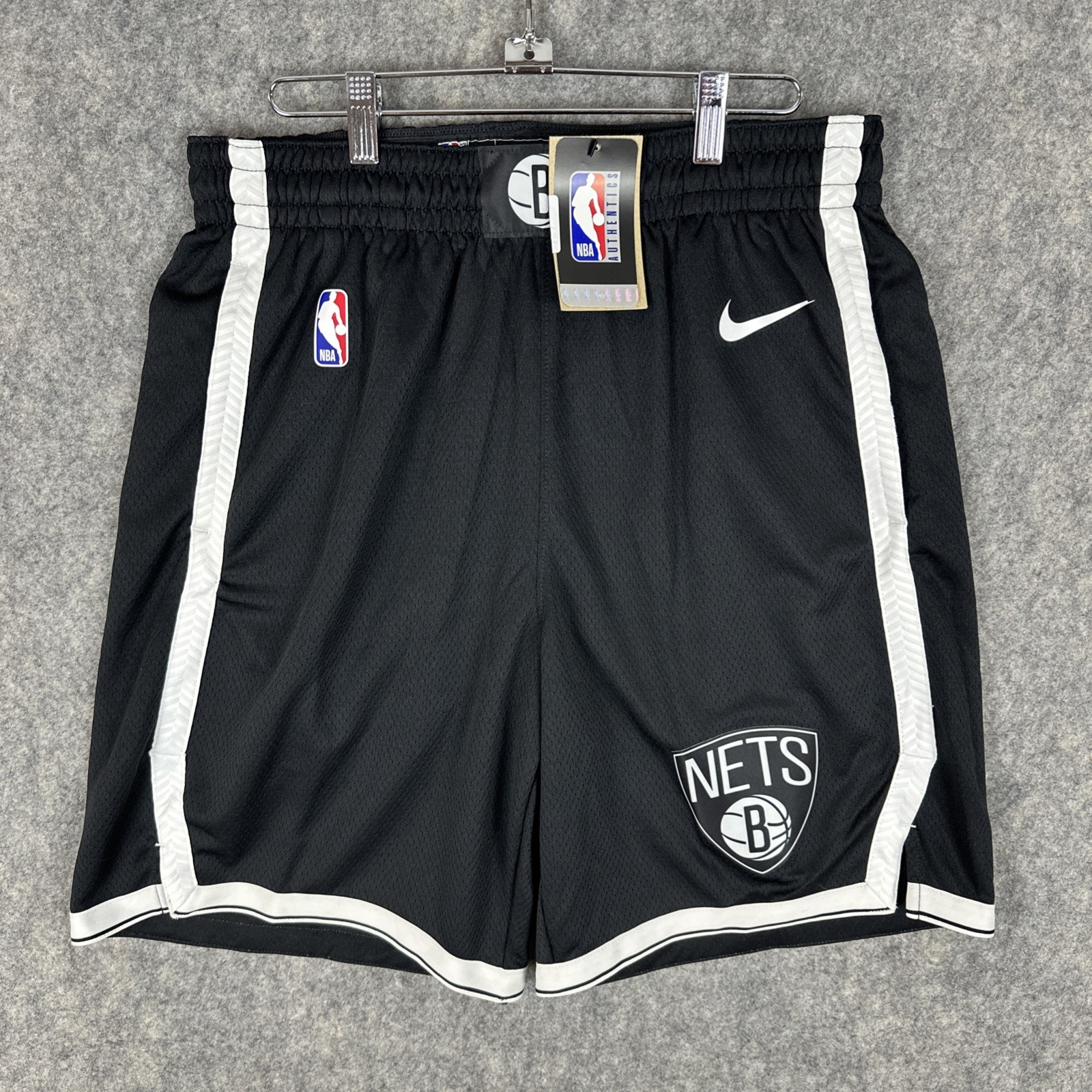 Nike Basketball Shorts Mens L Black Brooklyn Nets AJ5584-010 Team Issue NBA