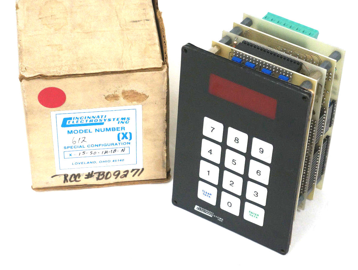USED CINCINNATI ELECTROSYSTEMS 612-15-50-1A-1B-N DISPLAY MODULE 61215501A1BN