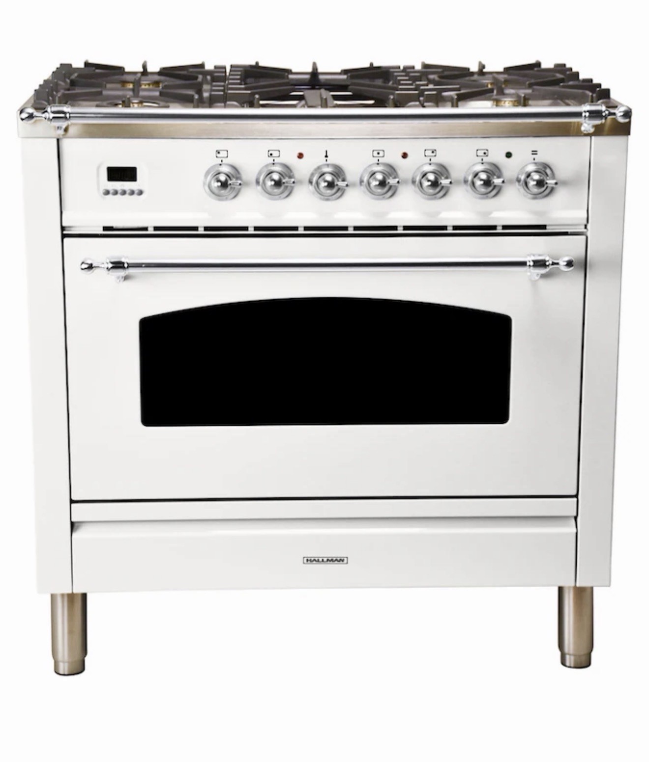 Hallman ( ILVE ) 36 Inch Dual Fuel Gas Range White Made In Italy Hallman ( ILVE ) 36 Inch Dual Fuel Gas Range White Made In Italy