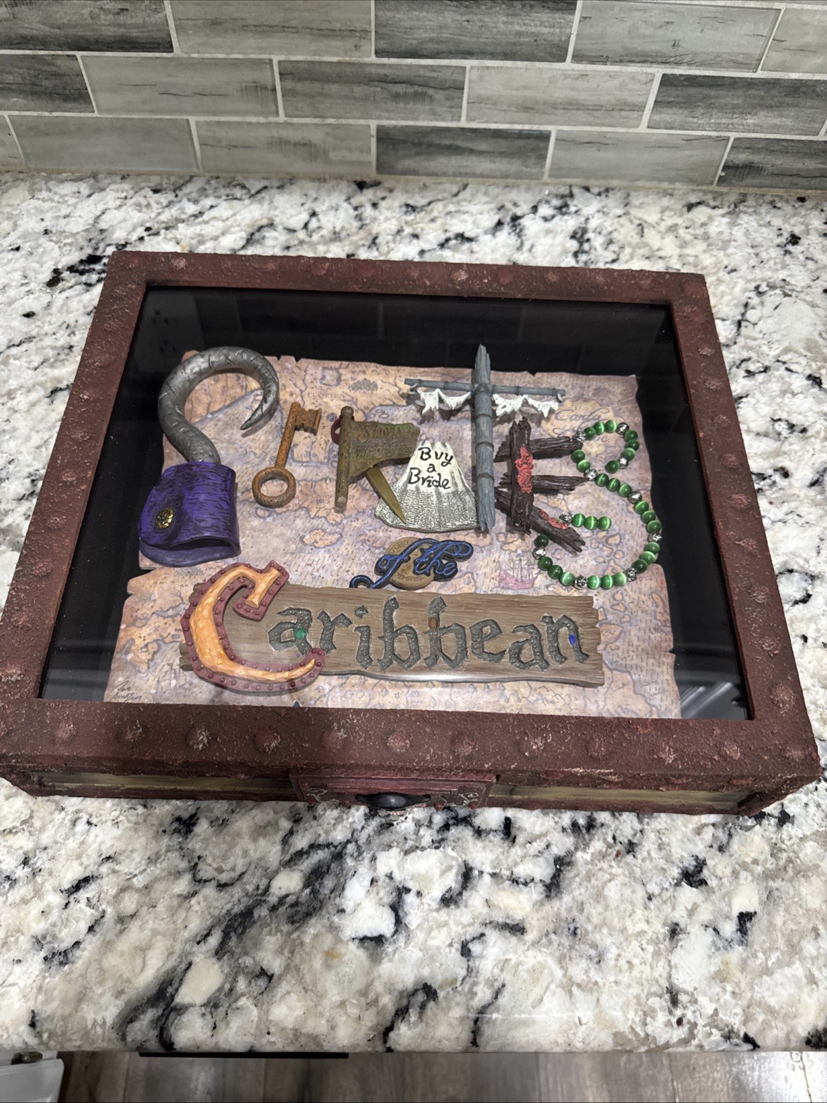 Rare Dave Avanzino Disney Pirates of the Caribbean Icon Letters Shadow Box Read Rare Dave Avanzino Disney Pirates of the Caribbean Icon Letters Shadow Box Read