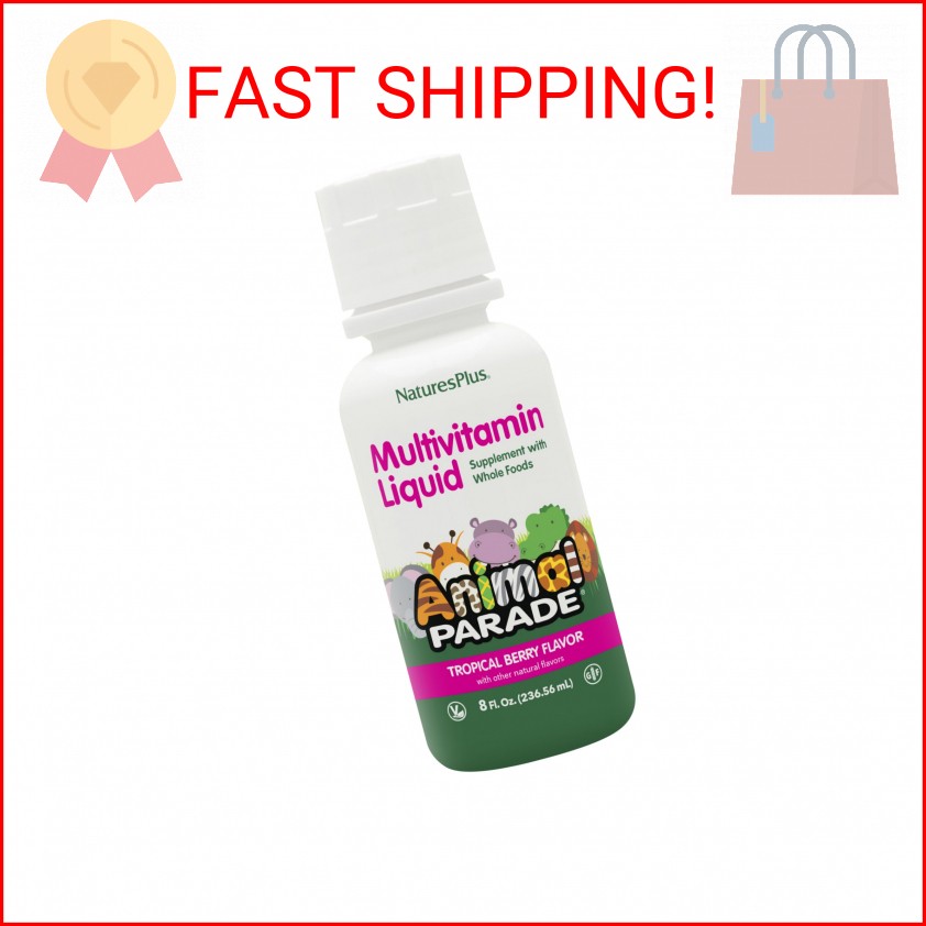 NaturesPlus Animal Parade Children\'s Liquid Multivitamin - Tropical Berry Flavor