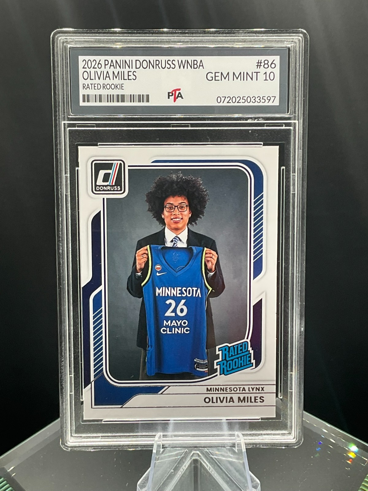 2026 Panini Donruss WNBA Olivia Miles Rated Rookie Lynx GEM MINT PTA 10🔥