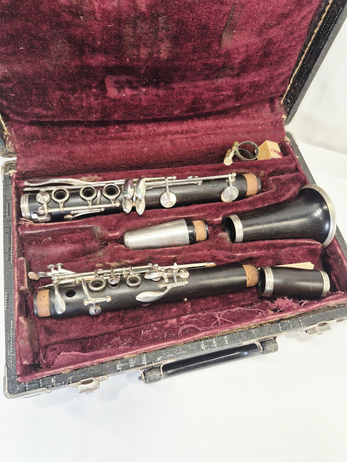 A. Fontaine Couesnon Paris Vintage Wooden Clarinet W/ Case