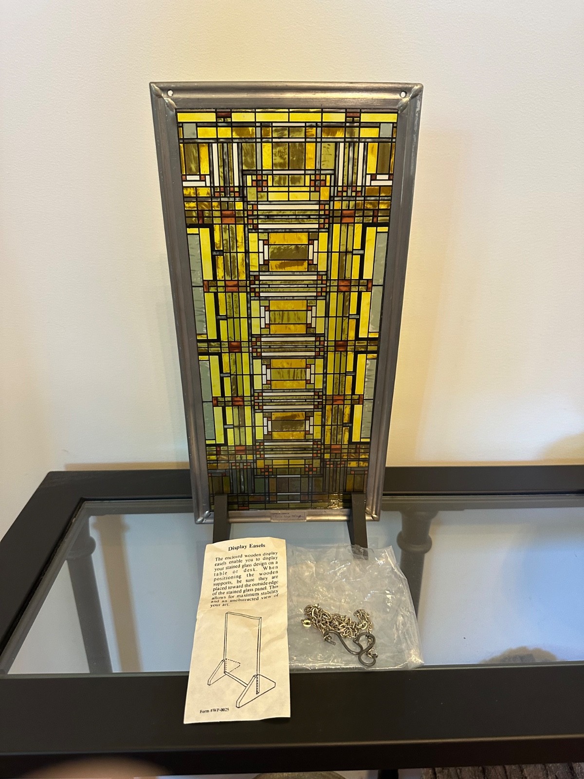 Frank Lloyd Wright Oak Park Skylight Stained Glass Metal Original Hardware Frank Lloyd Wright Oak Park Skylight Stained Glass Metal Original Hardware