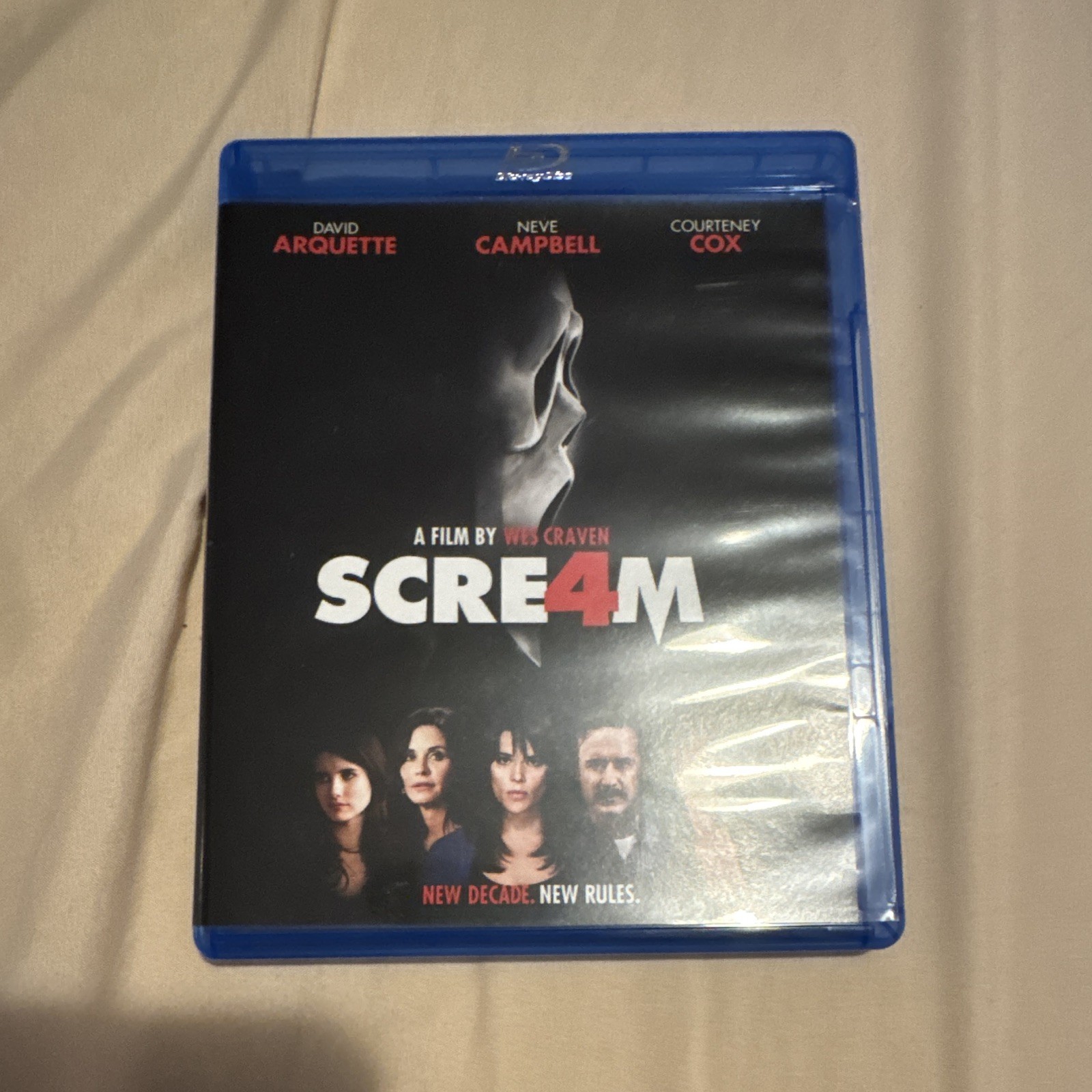 Scream 4 (Blu-ray) Wes Craven, Neve Campbell, David Arquette Blu-ray Case