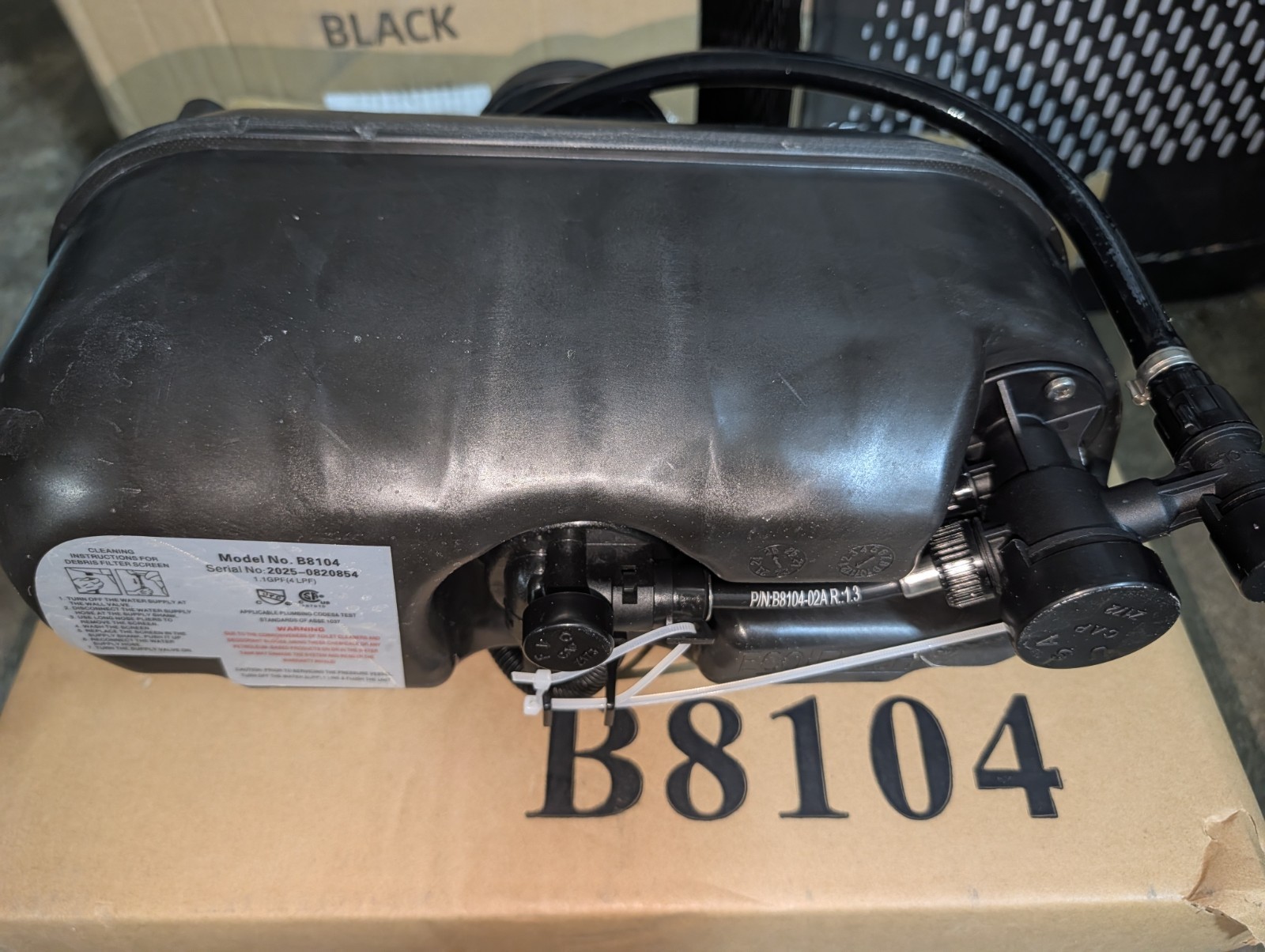 B8104 1.1 GPF 4 LPF Pressure Assisted Flush Systm Sngl Control -Top Mount Toilet B8104 1.1 GPF 4 LPF Pressure Assisted Flush Systm Sngl Control -Top Mount Toilet