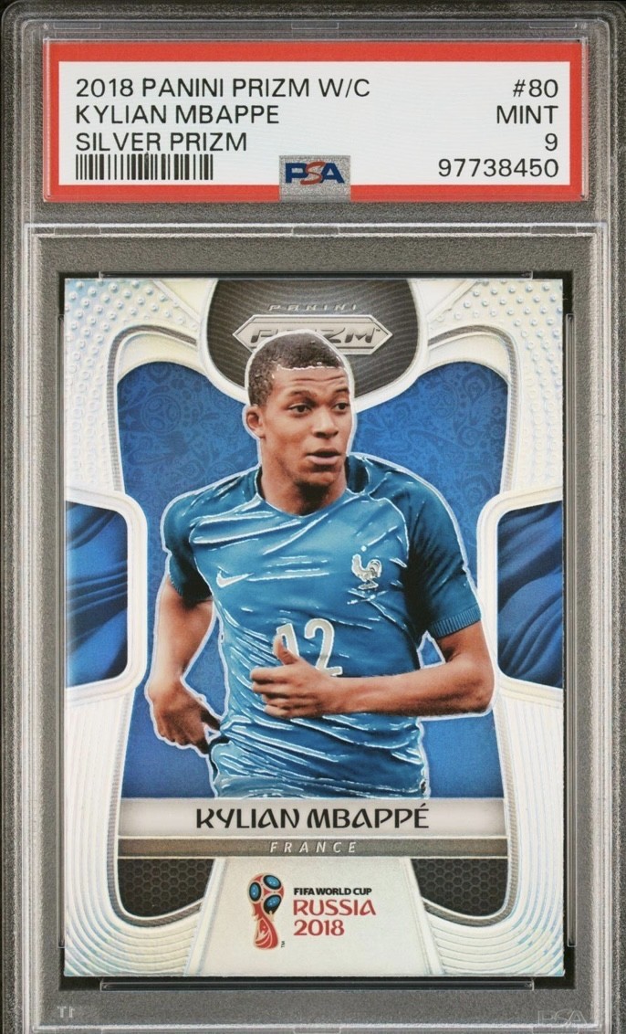 2018 PANINI PRIZM WORLD CUP KYLIAN MBAPPE 80 SILVER PRIZM REFRACTOR PSA G2U 2018 PANINI PRIZM WORLD CUP KYLIAN MBAPPE 80 SILVER PRIZM REFRACTOR PSA G2U
