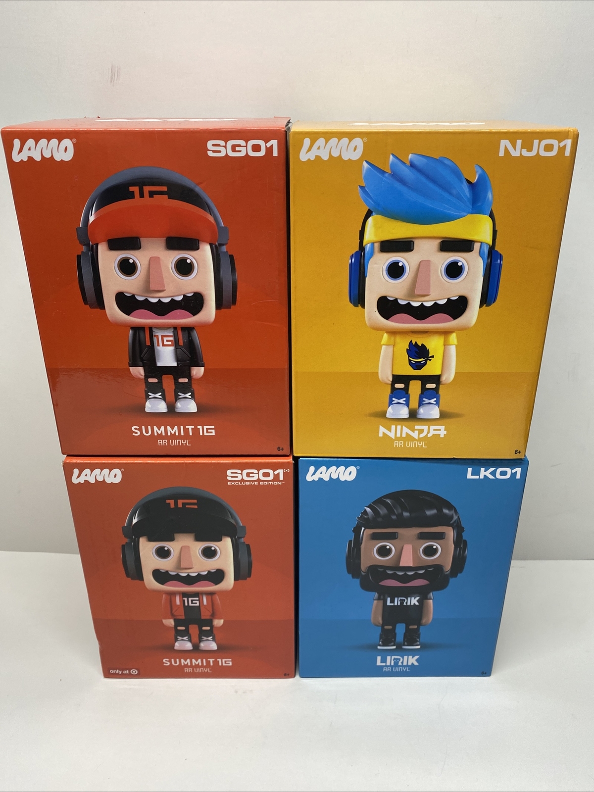 Lamo AR Vinyl Streamer  Figures LOT of 4 Ninja Lirik Summit 1G Exclusive