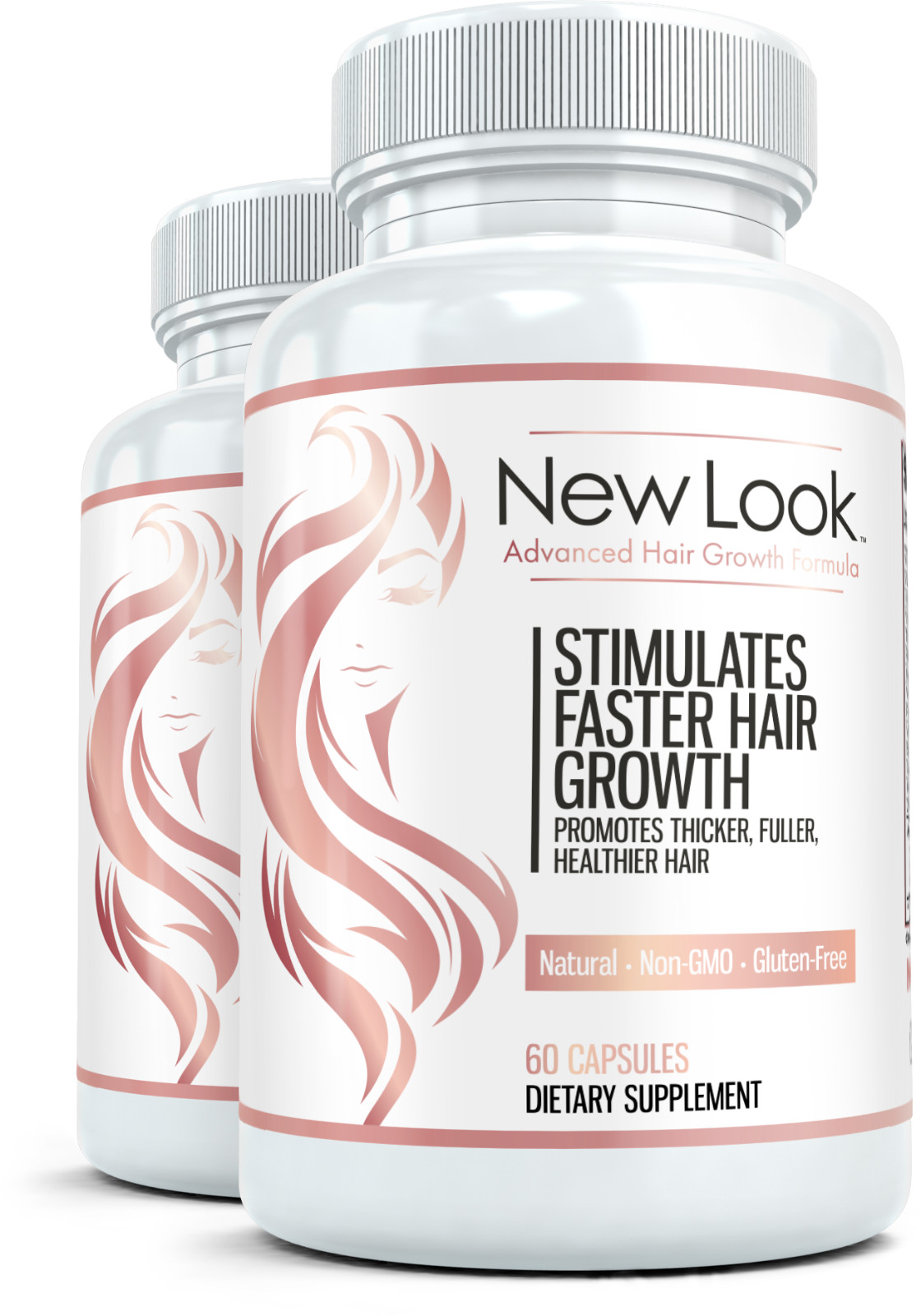2x NEW LOOK Clinical Strength Hair Skin & Nails Beauty Vitamin for Hair Growth