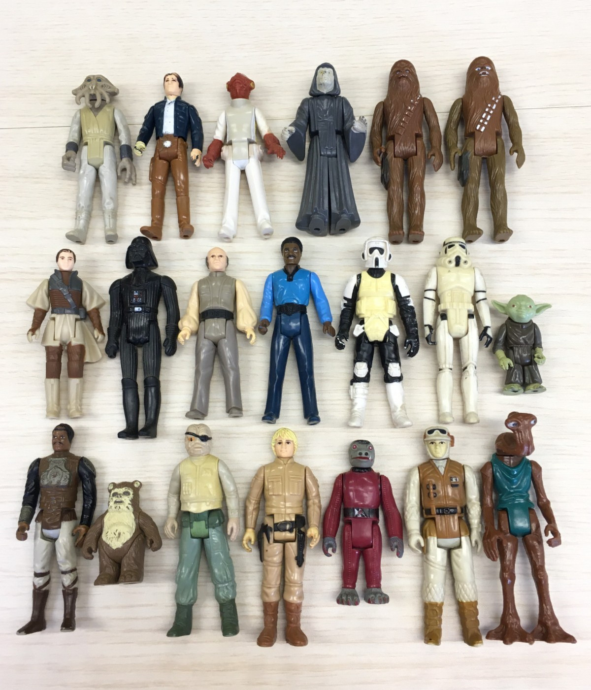 Vintage 1977-1983 Star Wars Lot of 20 Action Figures Luke Skywalker Stormtrooper