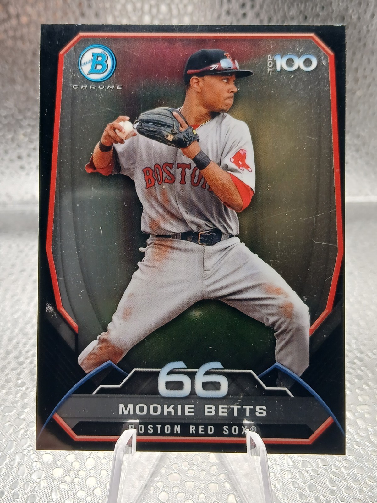 2014 Bowman - Bowman\'s Top 100 Prospects Chrome Mookie Betts #BTP-66 (RC)