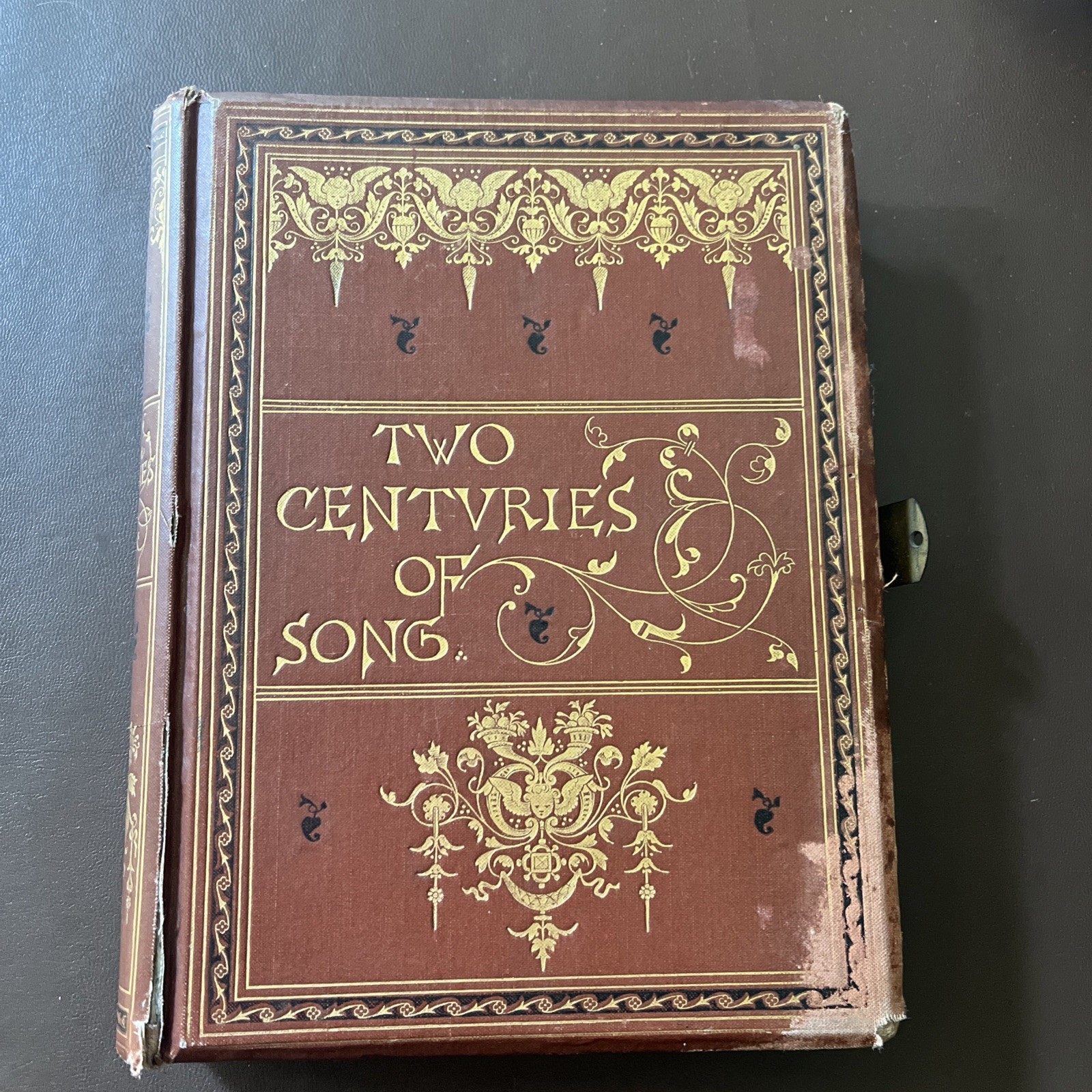 Two Centuries of Song -Walter Thornbury. 1867 Leather & Gilt. Author Signed 1866