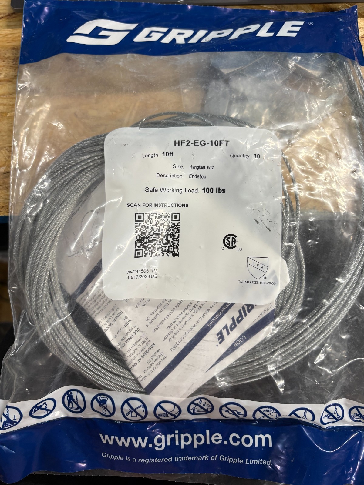 GRIPPLE ENDSTOP # HF2-EG-10FT GRIPPLE ENDSTOP # HF2-EG-10FT