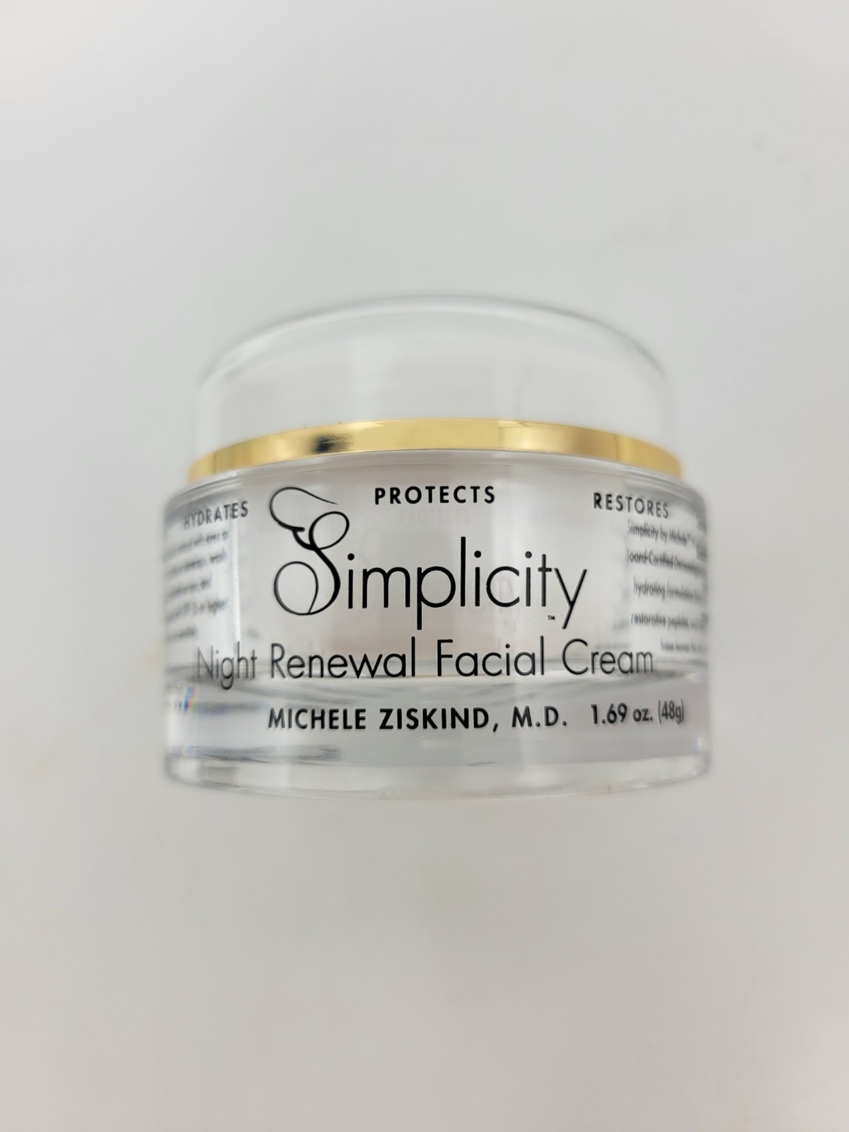 Simplicity Night Renewal Facial Cream 1.69 oz NEW by Michele