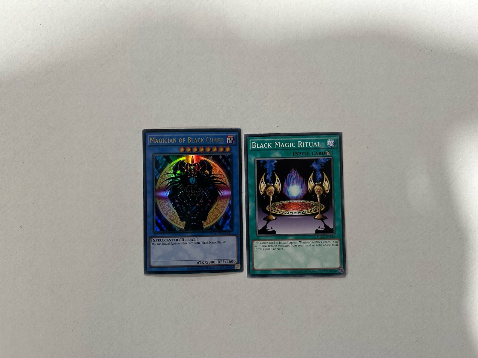 Yu-Gi-Oh Black Magic Ritual Spell & Magician of Black Chaos x2 Cards YGLD Yu-Gi-Oh Black Magic Ritual Spell & Magician of Black Chaos x2 Cards YGLD