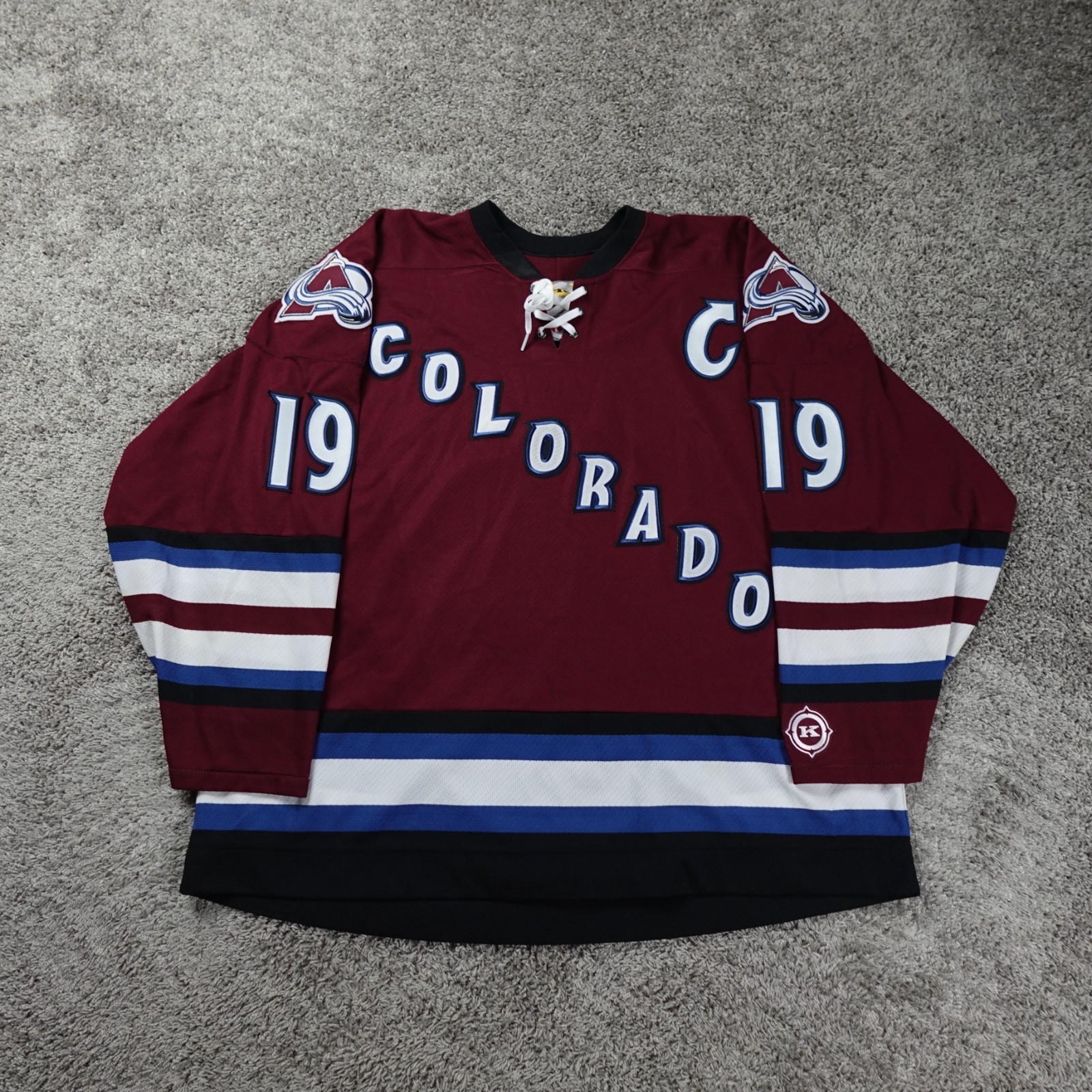 Joe Sakic Jersey Mens XXL Colorado Avalanche Diagonal NHL KOHO Alternate 2XL