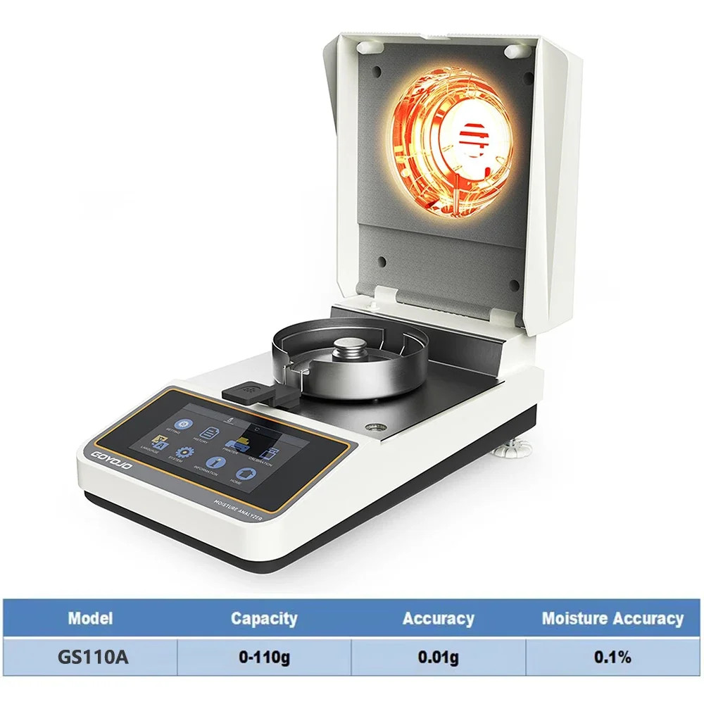Digital Lab Moisture Halogen Heating Moisture Analyzer Meter Tester 0.001-110g