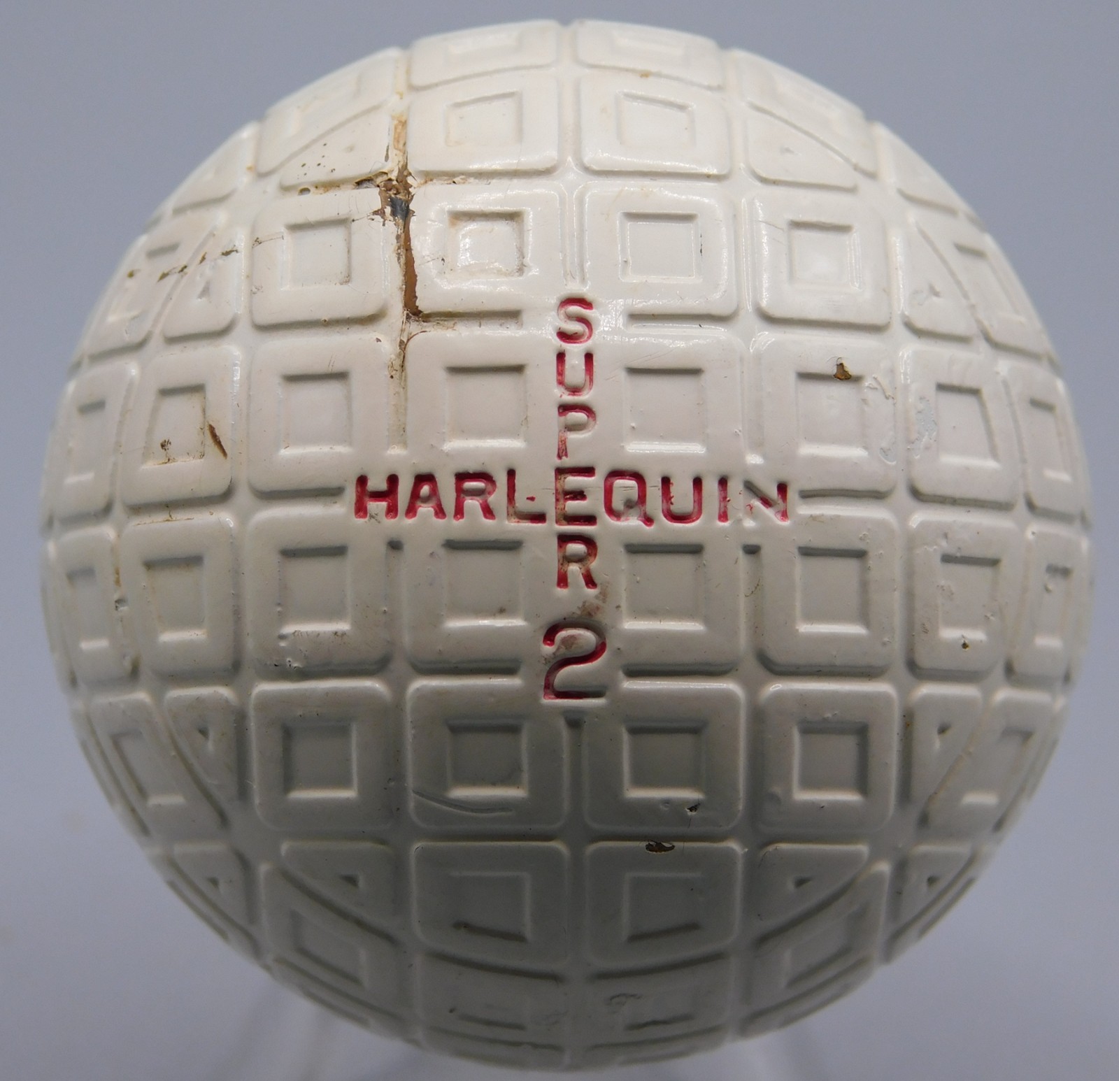 SELDOM SEEN SUPER HARLEQUIN GOLF BALL WITH UNUSUAL COVER PATTERN-NO STRIKE MARKS SELDOM SEEN SUPER HARLEQUIN GOLF BALL WITH UNUSUAL COVER PATTERN-NO STRIKE MARKS