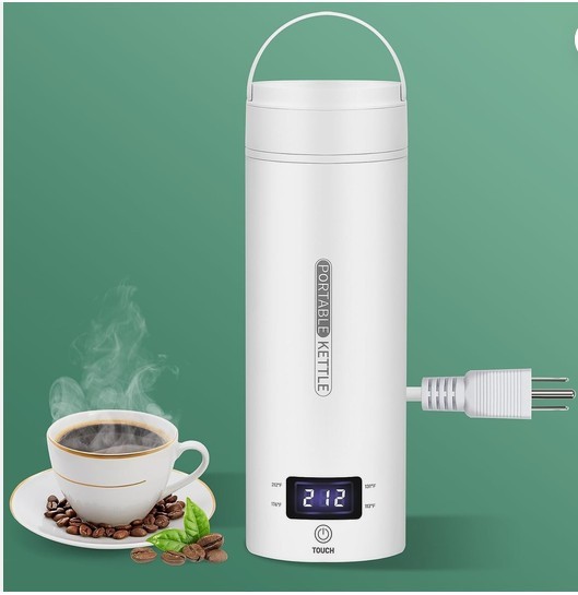 Travel Electric Kettle Portable Tea Coffee Stainless Steel  with Lid