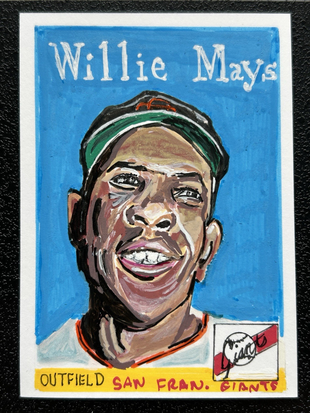ACEO Sketch Trading Card 1/1 1958 Topps Willie Mays S.F. Giants Hand-drawn Art