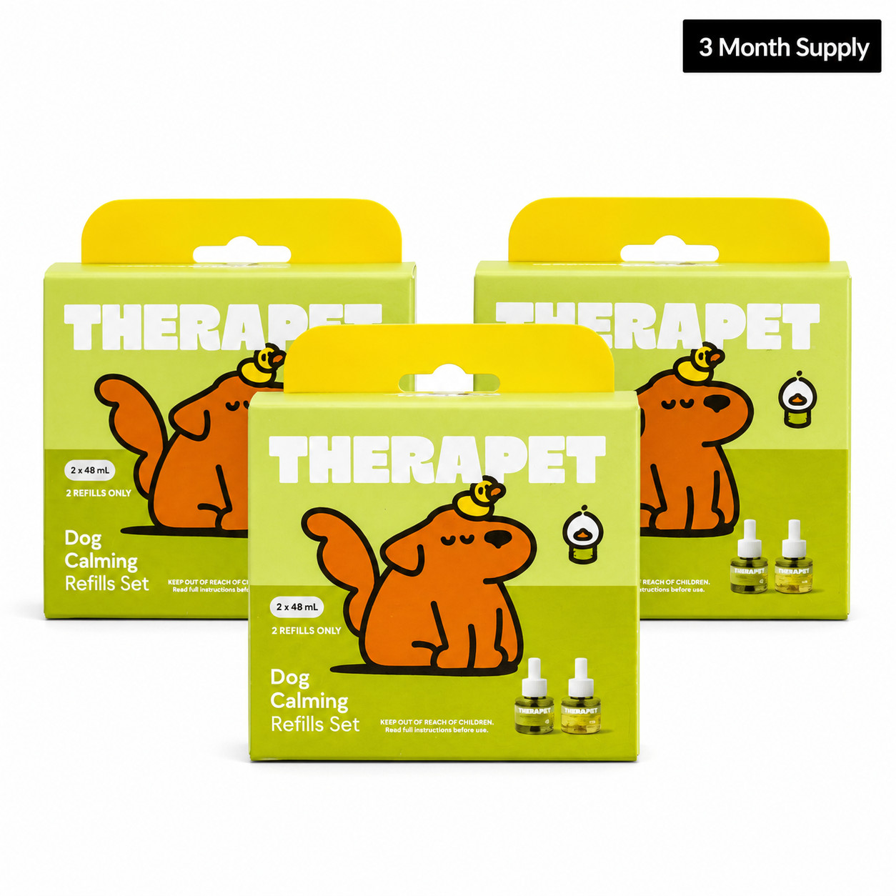 TheraPet MD Dog Calming Diffuser Refills 3 Pack 180 Day Supply 6x48mL