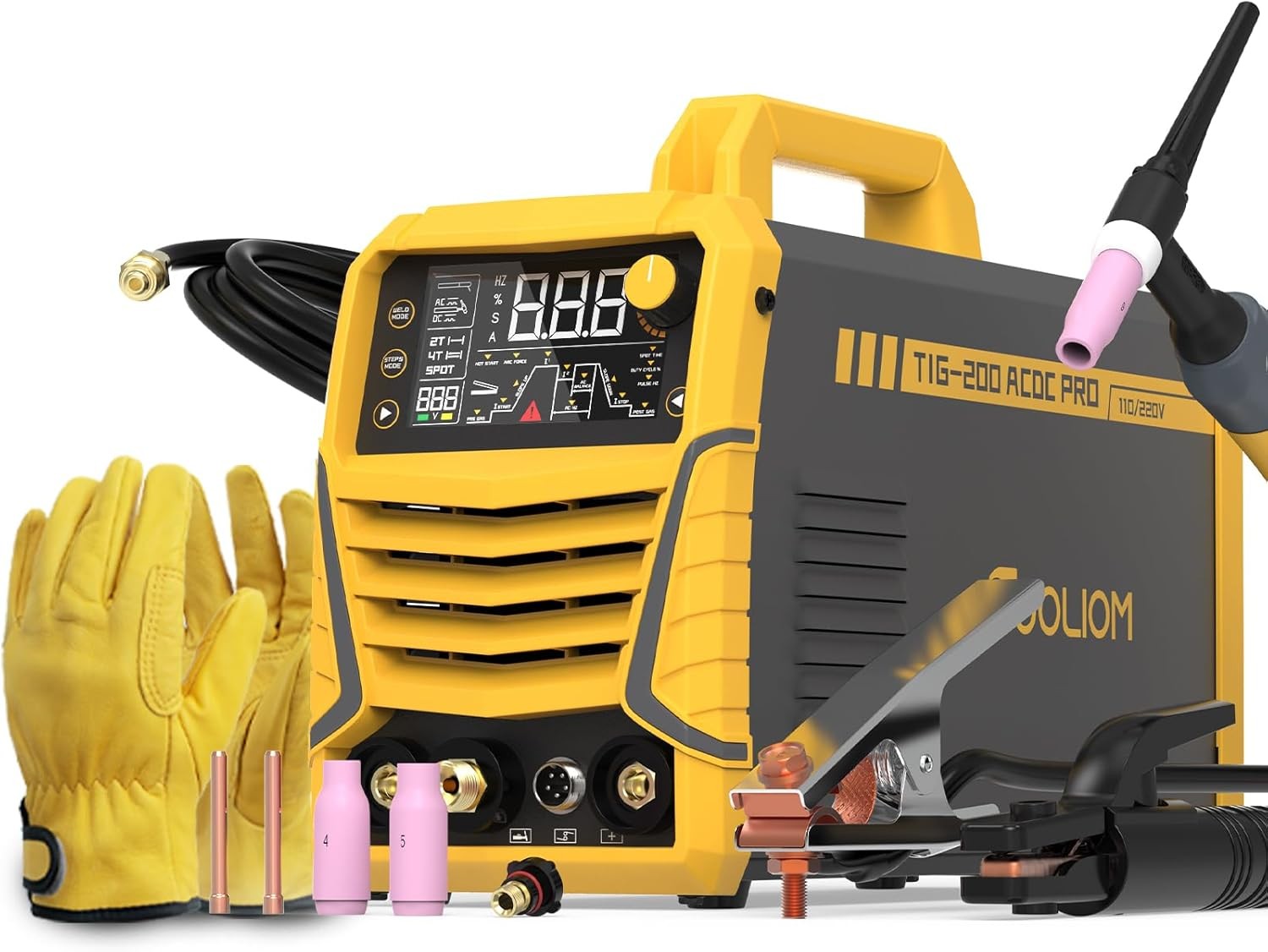 200A AC/DC TIG Welder with Pulse 110V/220V Aluminum Welder with IGBT Inverter. 200A AC/DC TIG Welder with Pulse 110V/220V Aluminum Welder with IGBT Inverter.