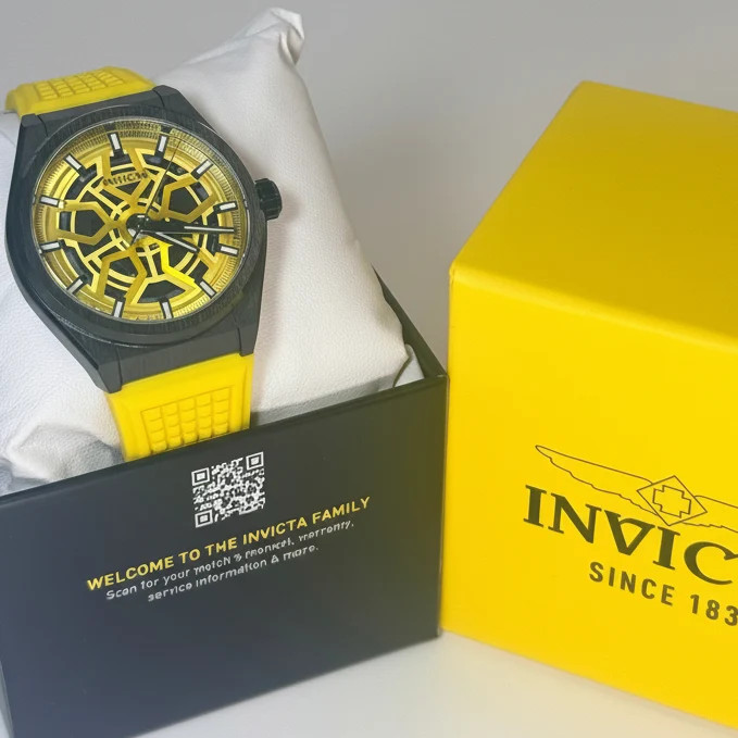 70059 Invicta Speedway Rim Men's Watch 46mm Yellow Dial Stainless Steel