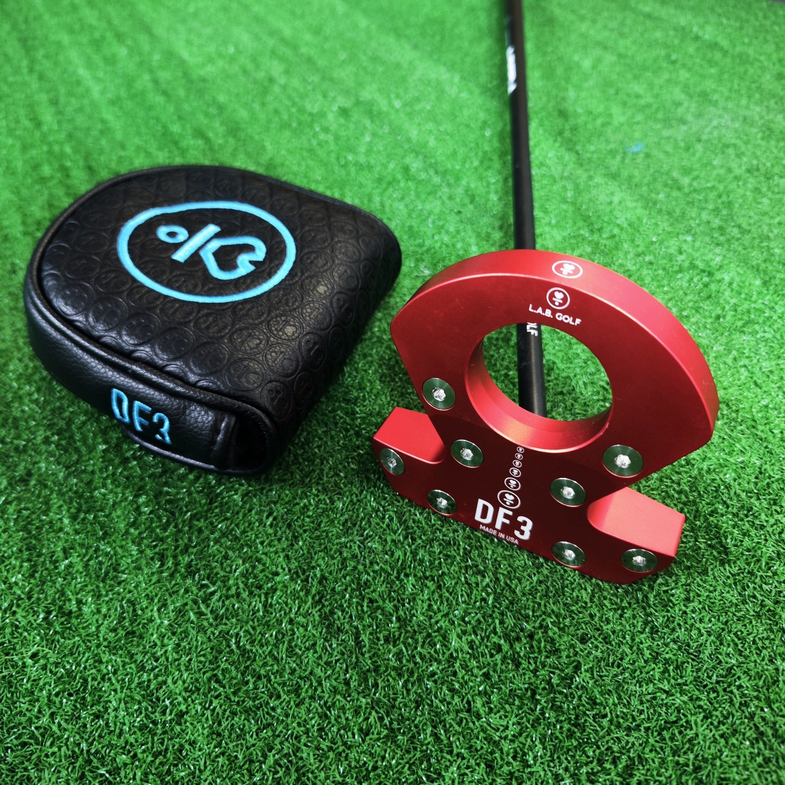 L a b Golf DF3 Putter 35 inch Putter  Red Right-Hand with Headcover