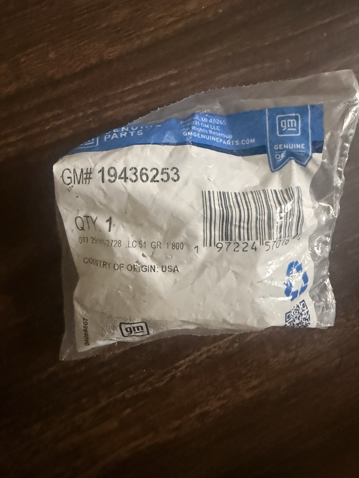 Genuine GM 19436253 Genuine GM 19436253