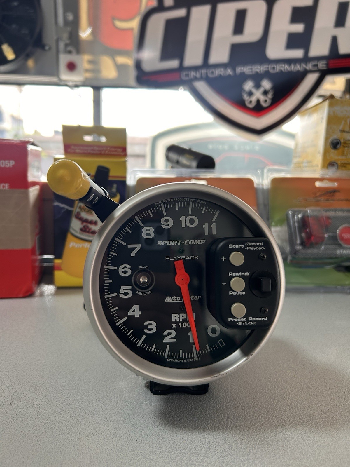Auto Meter Sport-Comp Pedestal-Mount Tachometer 5\ Auto Meter Sport-Comp Pedestal-Mount Tachometer 5\