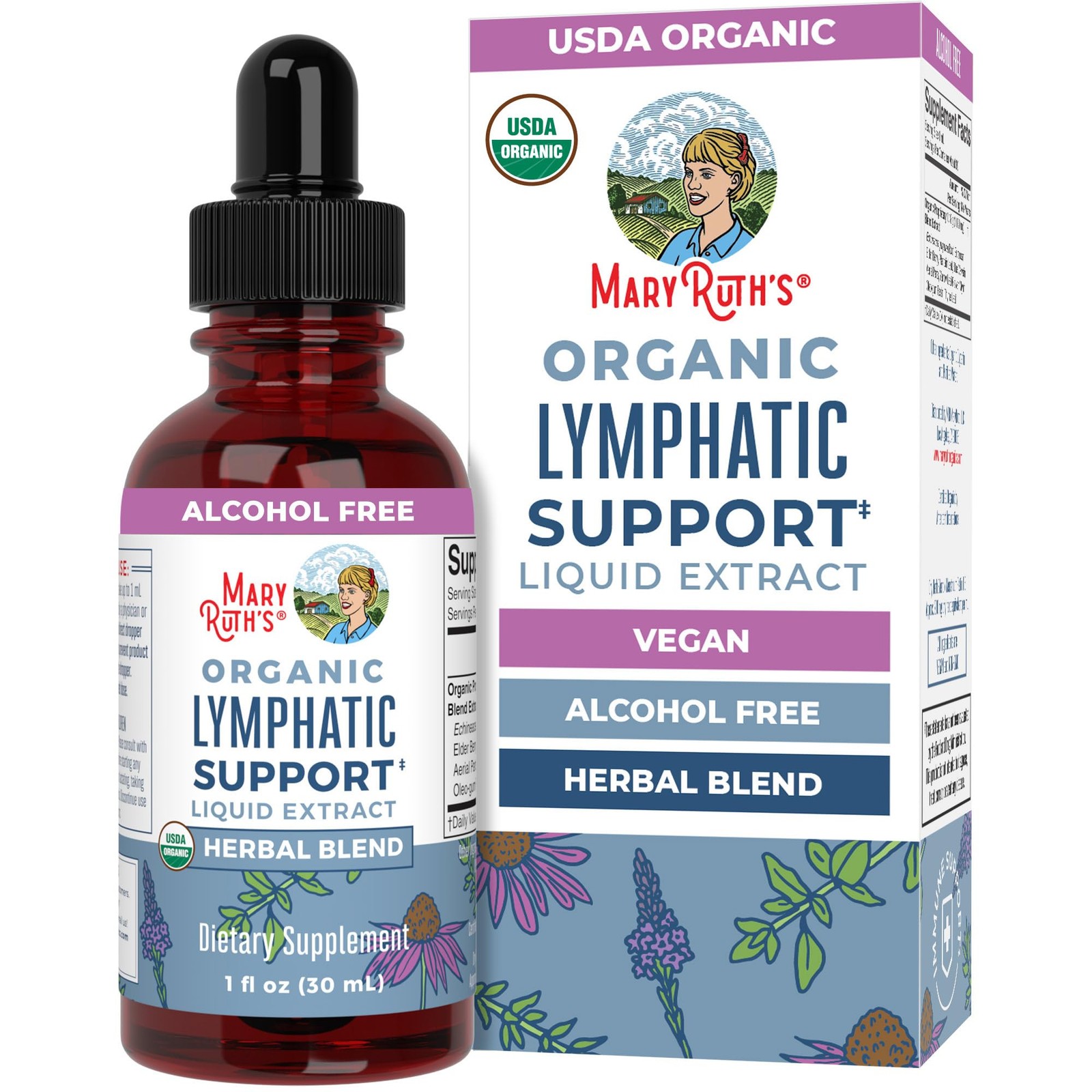 MARYRUTH'S Organic Lymphatic Support Liquid Drops, Herbal Blend, Non-GMO MARYRUTH'S Organic Lymphatic Support Liquid Drops, Herbal Blend, Non-GMO